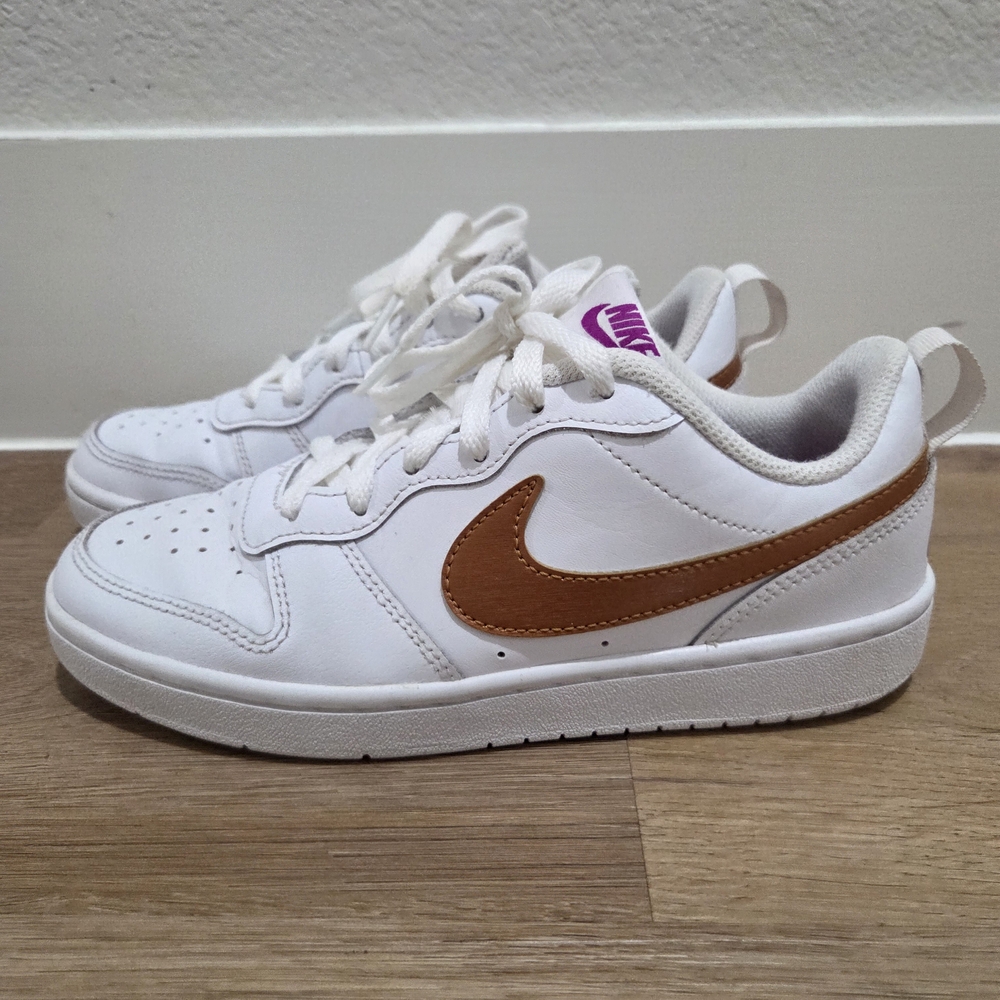 Nike Court Borough Low 2 SE (GS) White/Metallic Copper 5.5Y/7W - DQ5979-100